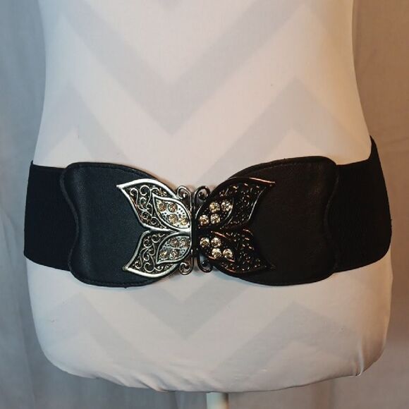 Black Butterfly Buckle Belt - Picture 1 of 6